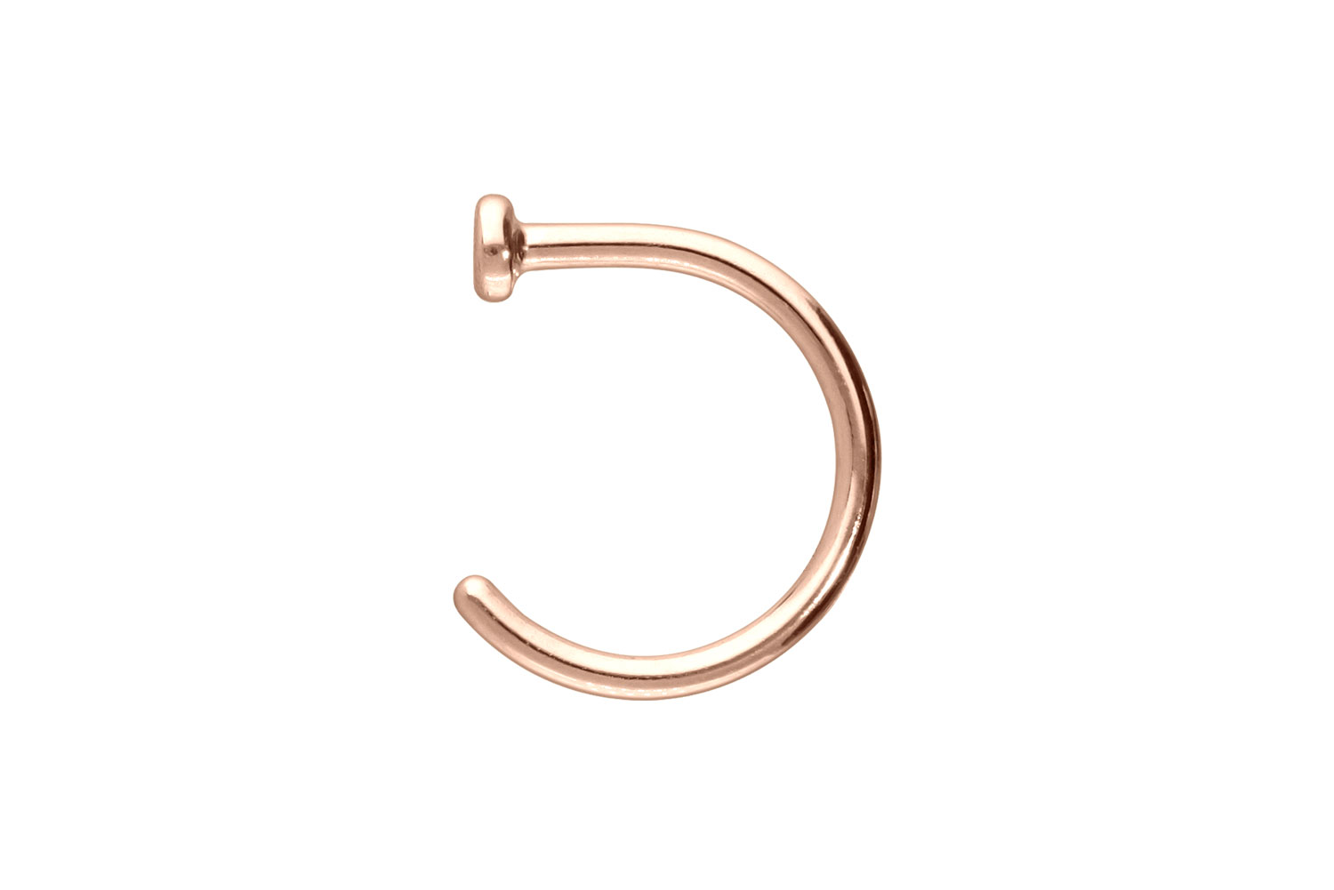 14/18 Karat Gold Nasenring Nasenpiercing offen PLATTE